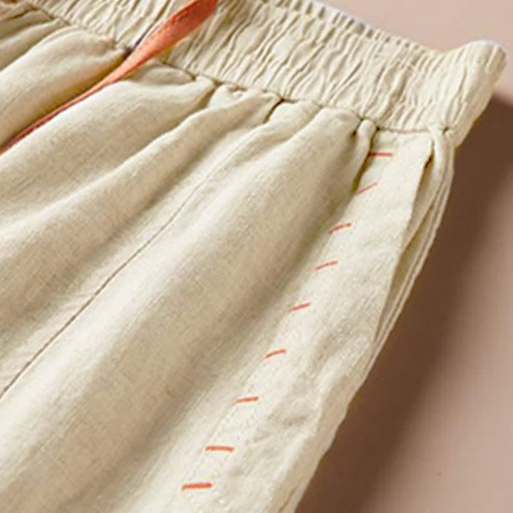 Pantalon large à ourlet fendu pour femme, longueur 7-8, avec poches, motif Buddha Stones - image 2