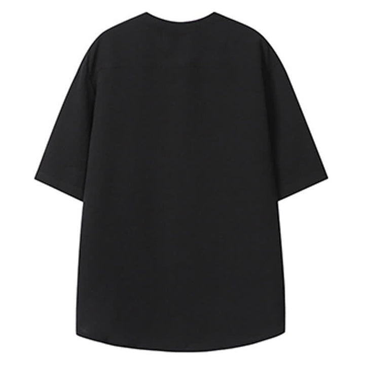 Buddha Stones Chemises à manches courtes pour hommes, style Tang, décontractées, col mandarin, broderie grue - image 16