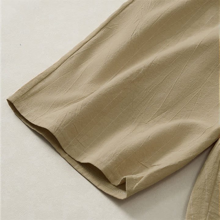 Buddha Stones Short d'été décontracté à rayures avec cordon de serrage et poches pour homme - image 12