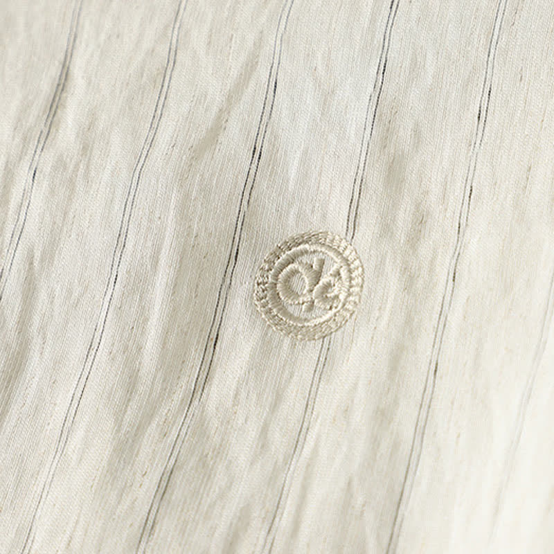 Buddha Stones Chemises à manches longues unies à boutons pour femmes, style minimaliste décontracté d'été - image 8
