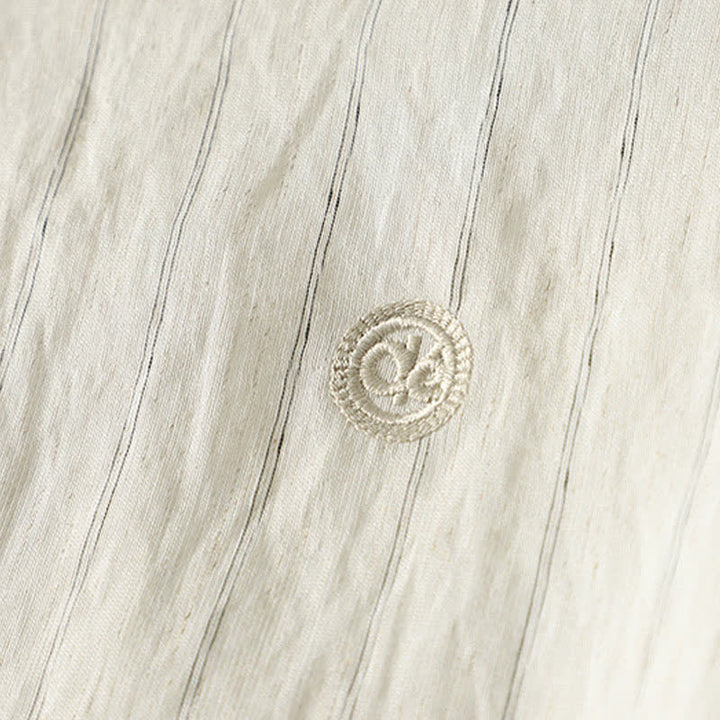Buddha Stones Chemises à manches longues unies à boutons pour femmes, style minimaliste décontracté d'été - image 8