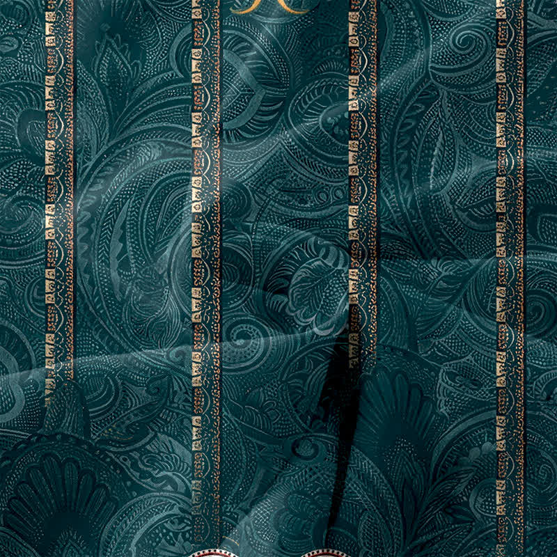 Buddha Stones Robe midi d'été décontractée pour femme, à motif cachemire persan et bordure, sans manches, avec poches - image 3
