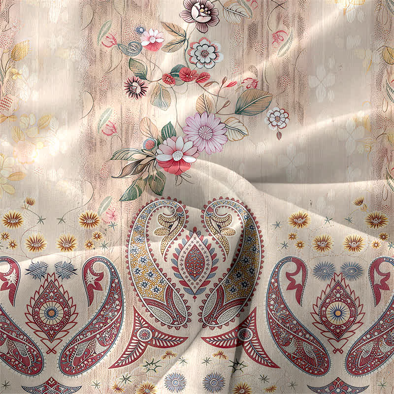 Buddha Stones Robe midi d'été décontractée et vintage pour femme, sans manches, à motifs floraux et feuilles, avec poches. - image 3