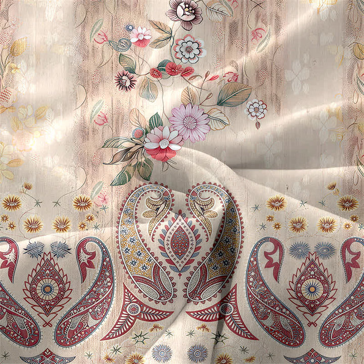 Buddha Stones Robe midi d'été décontractée et vintage pour femme, sans manches, à motifs floraux et feuilles, avec poches. - image 3