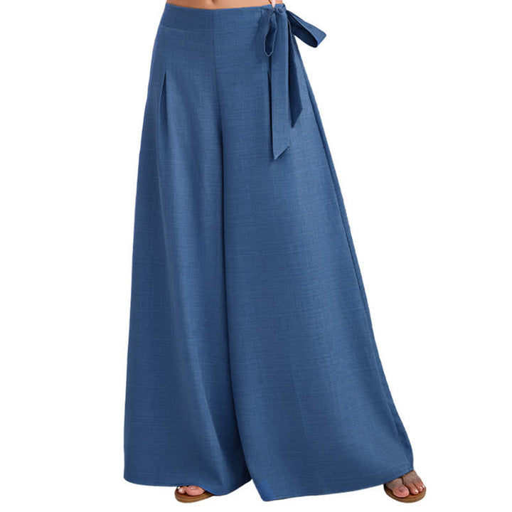 Pantalon large pour femme, style rétro décontracté, à cordon de serrage et poches, motif Buddha Stones, idéal pour le printemps. - image 5