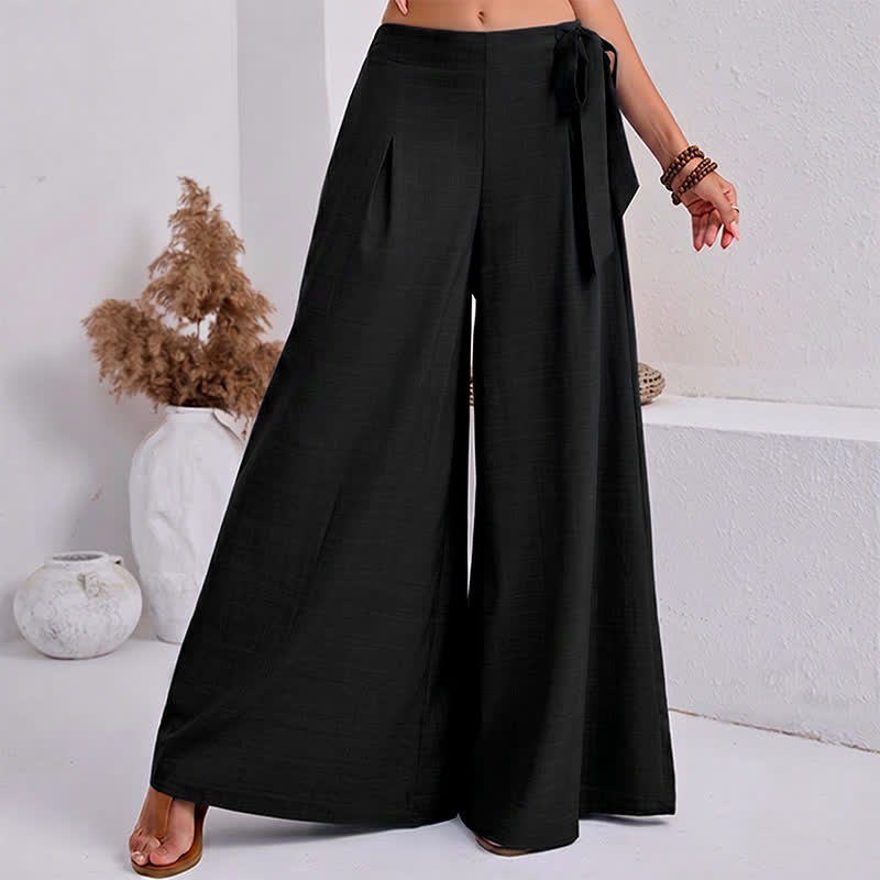 Pantalon large pour femme, style rétro décontracté, à cordon de serrage et poches, motif Buddha Stones, idéal pour le printemps. - image 7