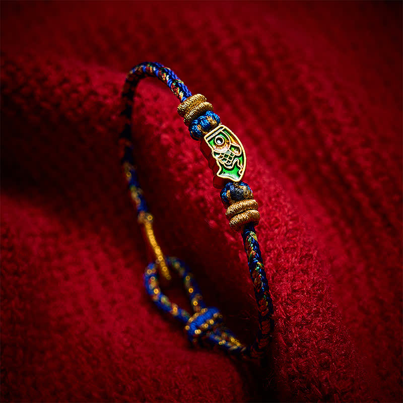 Buddha Stones Bracelet en corde tressée à la main avec motif de carpes koï, résistant et résistant. - image 18
