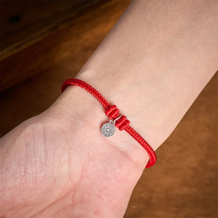 Buddha Stones Bracelet Bagua en argent sterling 925 avec cordon rouge - image 10