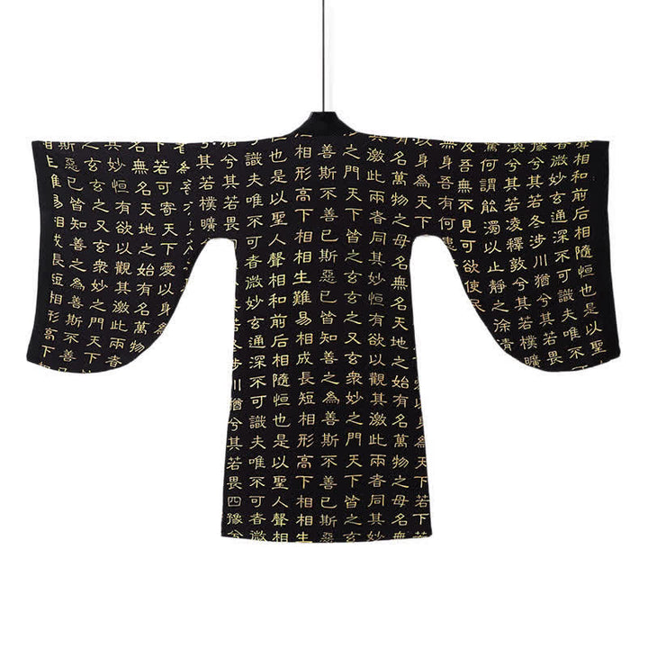 Buddha Stones Kimonos pour hommes style Tang printemps vintage imprimé Tao Te Ching - image 3