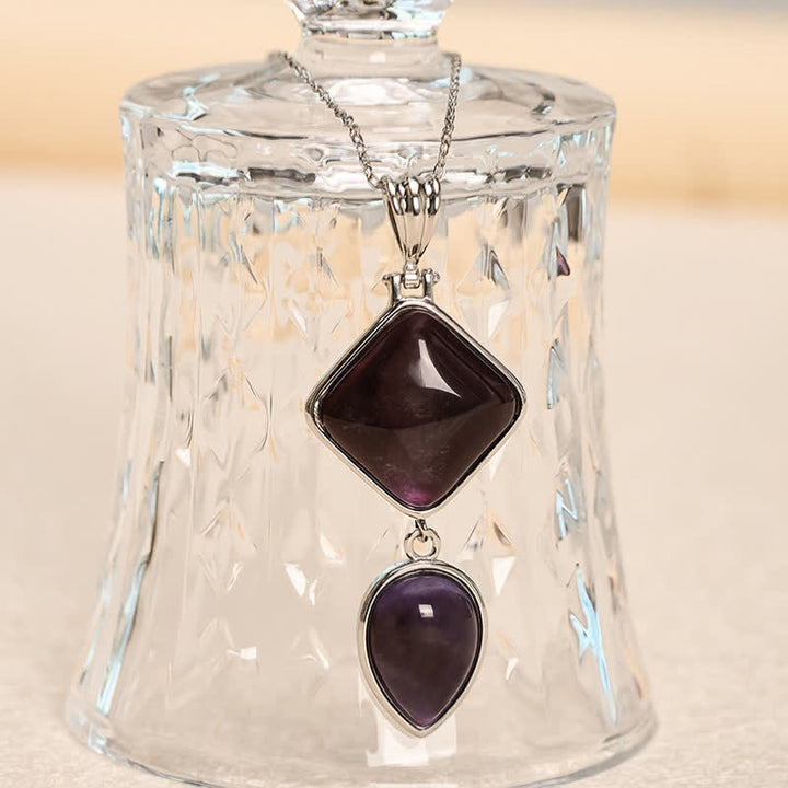 Buddha Stones Collier apaisant avec pendentif double en opale de pierre naturelle - image 8