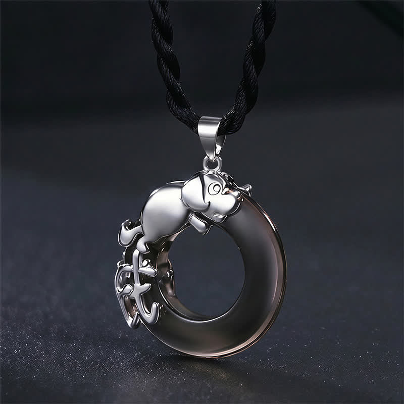 Buddha Stones Collier pendentif porte-bonheur avec boucle de la paix du zodiaque chinois - Chien - image 16