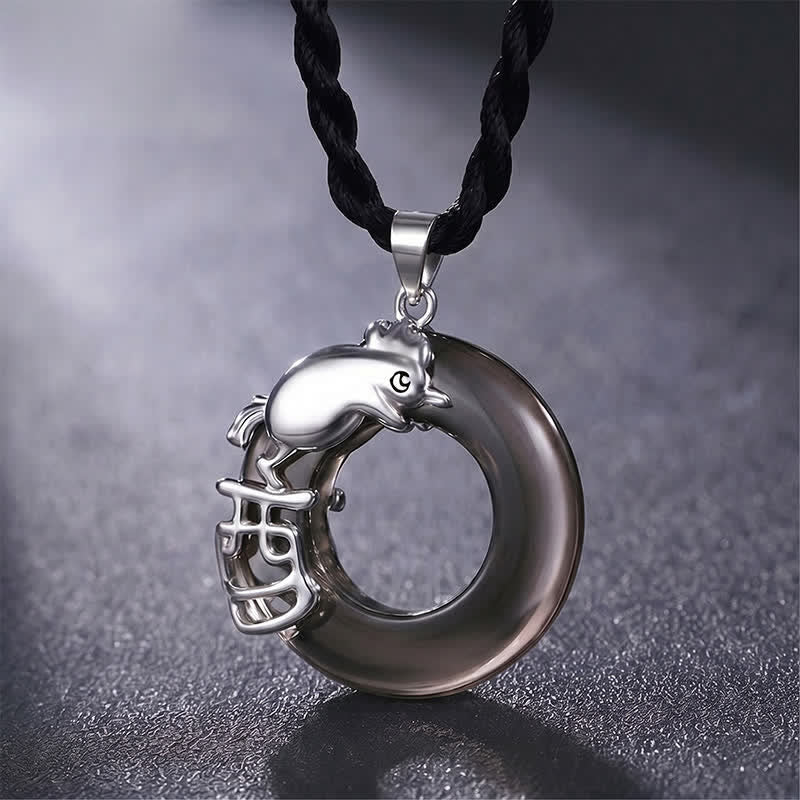 Buddha Stones Collier pendentif porte-bonheur avec boucle de la paix du zodiaque chinois - Coq - image 15