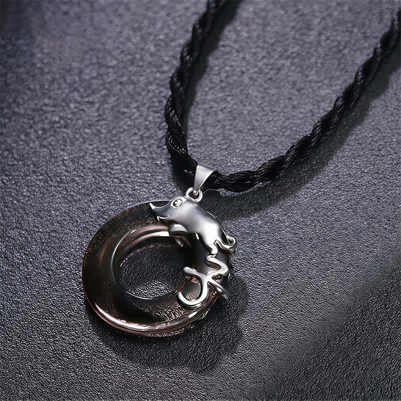 Buddha Stones Collier pendentif porte-bonheur avec boucle de la paix du zodiaque chinois - image 3