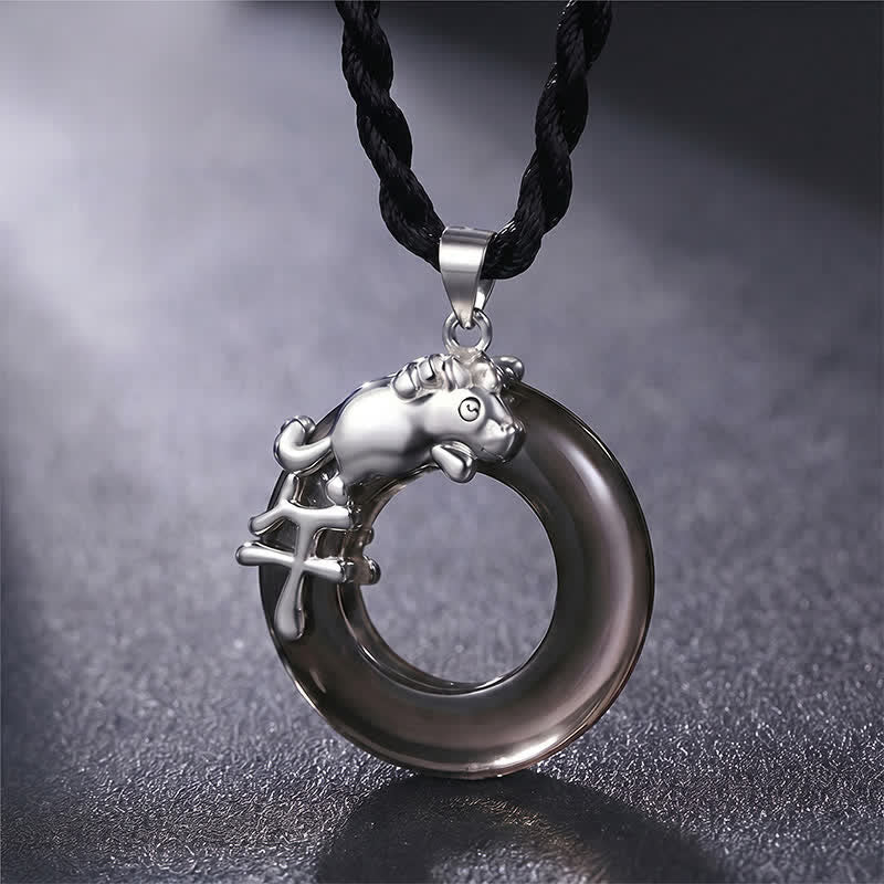 Buddha Stones Collier pendentif porte-bonheur avec boucle de la paix du zodiaque chinois - Cheval - image 12
