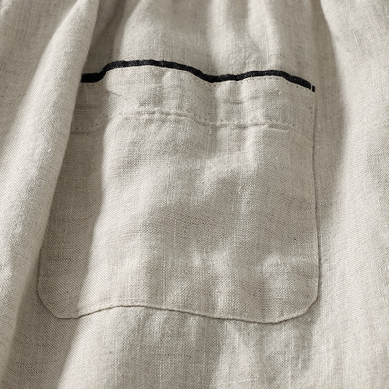 Pantalon harem d'été décontracté pour femme, couleur unie, à cordon de serrage et poches, motif Buddha Stones - image 5