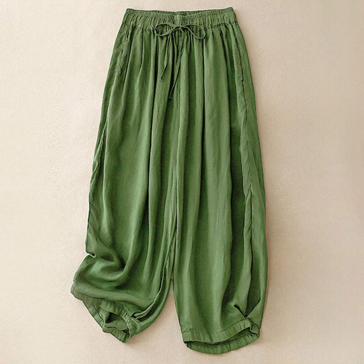 Pantalon Capri court harem à taille élastique et poches pour femme, motif Buddha Stones - Vert d'eau - US8-10，UK/AU12-14，EU40-42 (2XL) - image 27