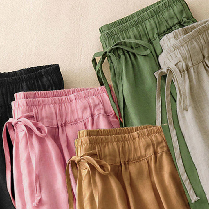 Pantalon Capri court harem à taille élastique et poches pour femme, motif Buddha Stones - image 33