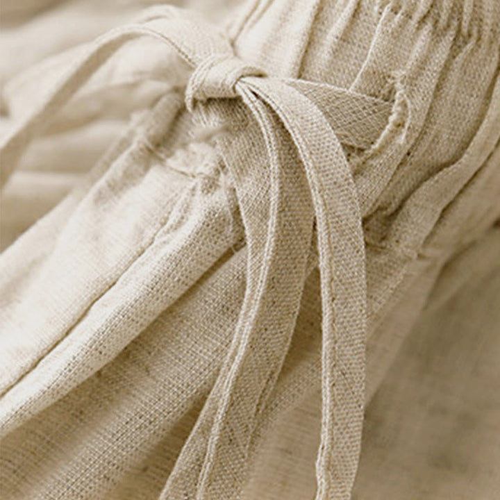 Pantalon Capri court harem à taille élastique et poches pour femme, motif Buddha Stones - image 2
