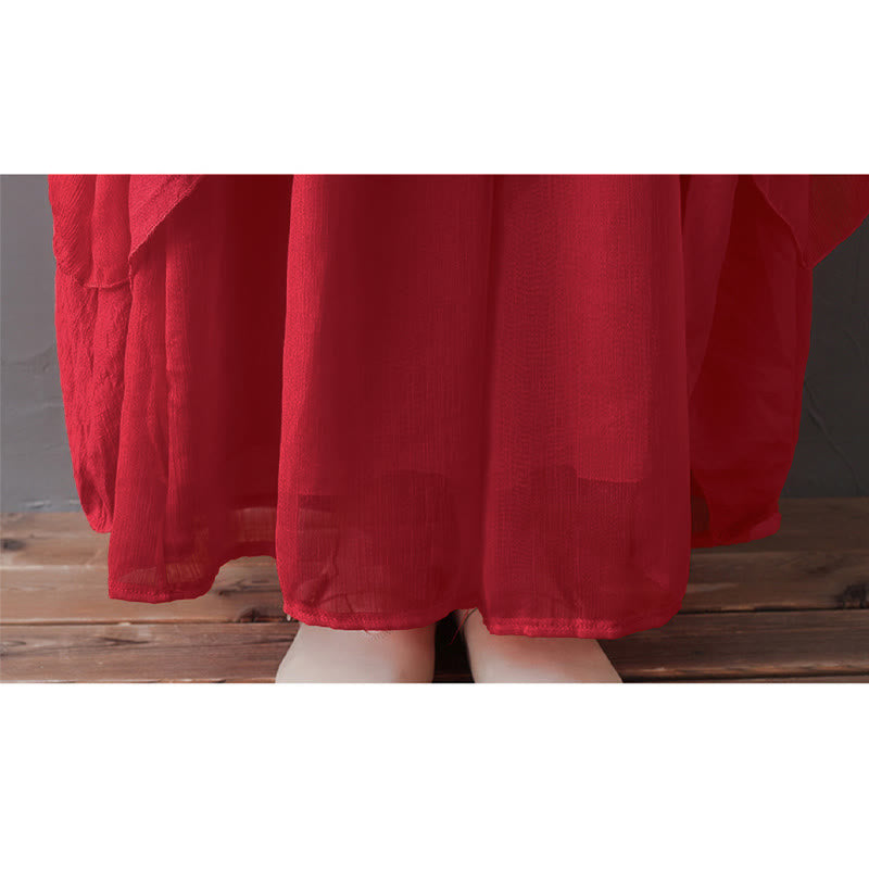 Robe tunique midi à col en V, pantalon large, Buddha Stones , vêtements de méditation, de zen et de danse - image 19