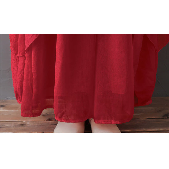 Robe tunique midi à col en V, pantalon large, Buddha Stones , vêtements de méditation, de zen et de danse - image 19