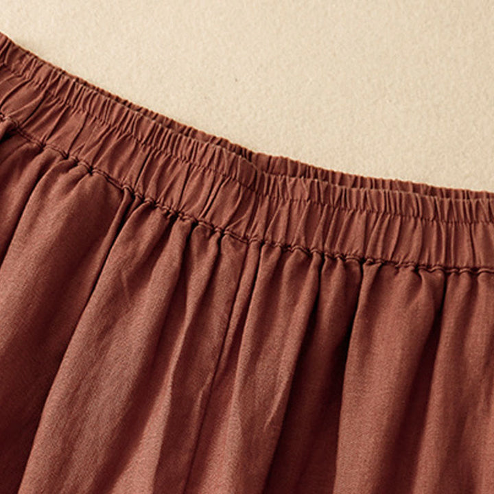 Pantalon court uni décontracté Buddha Stones, pantalon harem pour femme avec poches - image 16