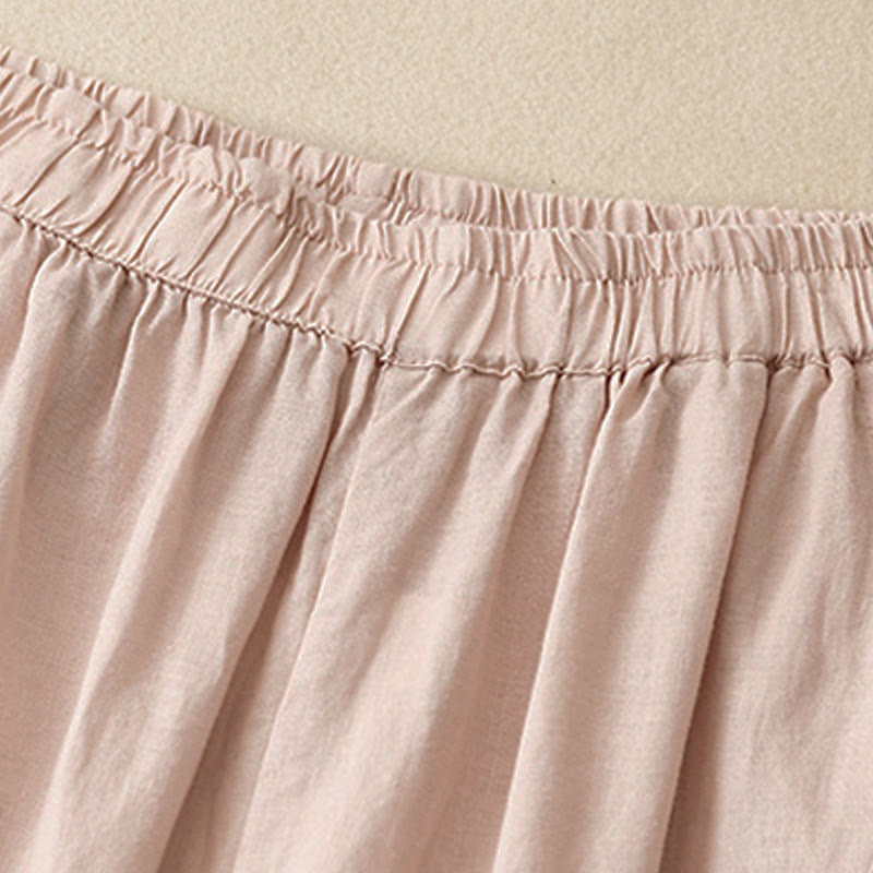 Pantalon court uni décontracté Buddha Stones, pantalon harem pour femme avec poches - image 21