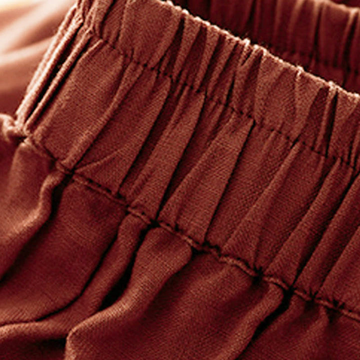 Pantalon court uni décontracté Buddha Stones, pantalon harem pour femme avec poches - image 17