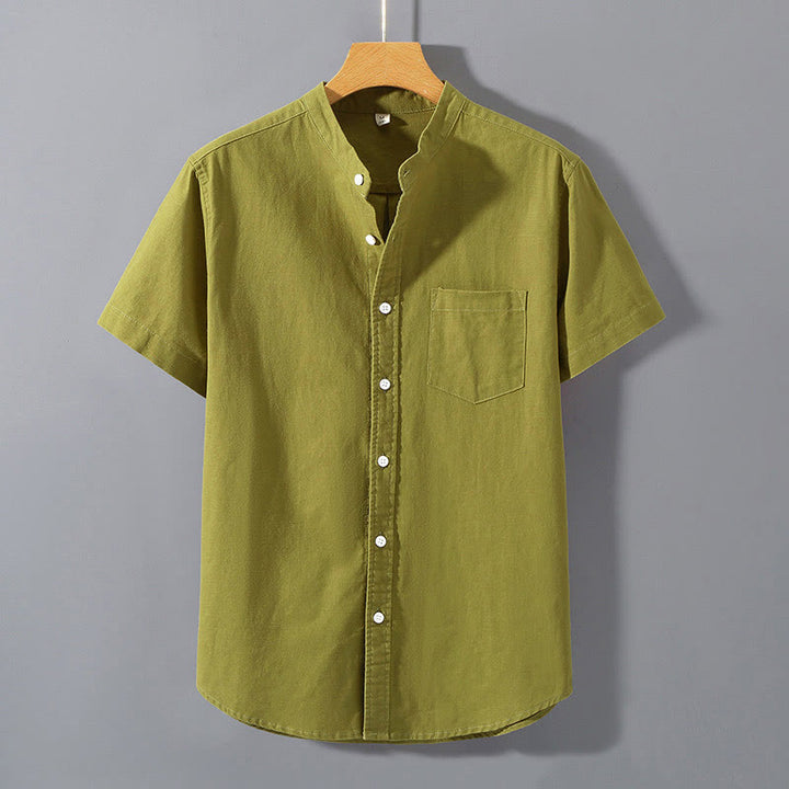 Chemise d'été pour homme Buddha Stones à manches courtes, boutonnée, en coton et lin, motif Buddha Stones - JauneVert - US/UK/AU42，EU52 (3XL)  - image 16