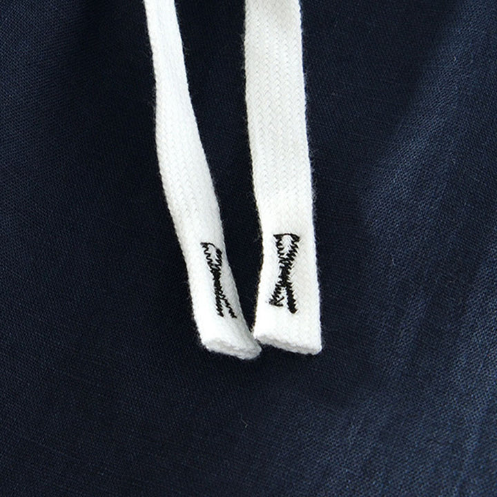 Pantalon en lin pour homme, longueur cheville, avec poches, taille élastique et cordon de serrage, motif Buddha Stones Fall - image 20