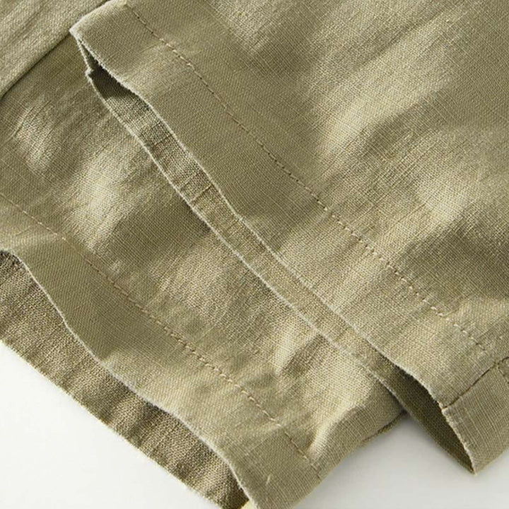 Pantalon en lin pour homme, longueur cheville, avec poches, taille élastique et cordon de serrage, motif Buddha Stones Fall - image 24