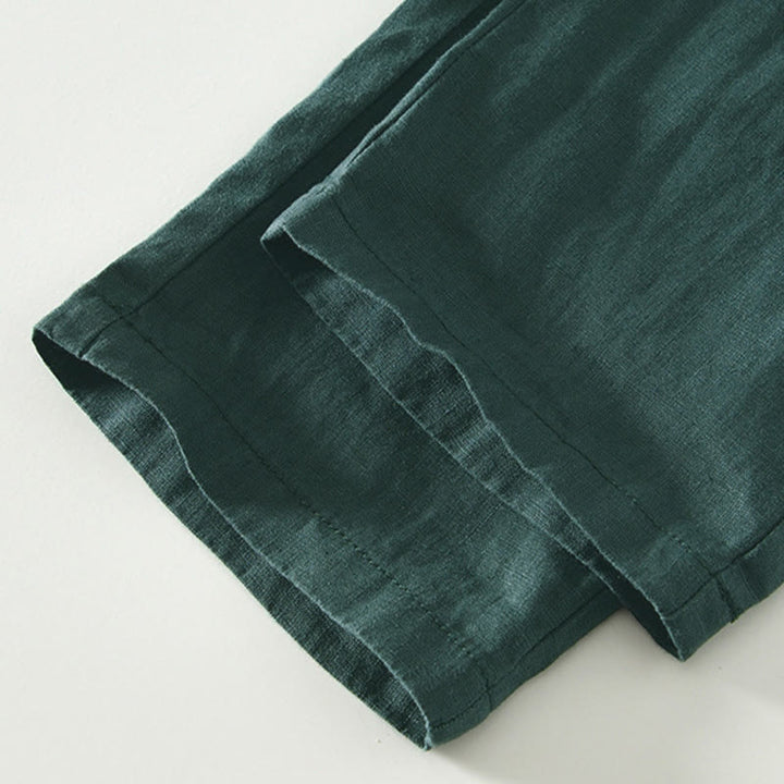 Pantalon en lin pour homme, longueur cheville, avec poches, taille élastique et cordon de serrage, motif Buddha Stones Fall - image 29