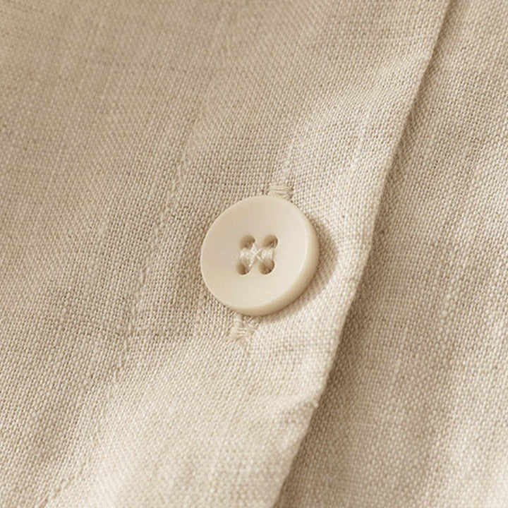 Chemise à manches courtes pour femme, couleur unie, col en V, boutons, design simple , Buddha Stones - image 8
