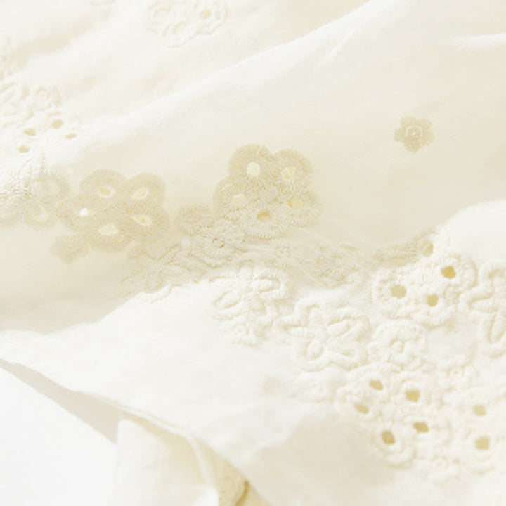Jupe femme trapèze à taille haute, ornée de broderies de Buddha Stones et de motifs ajourés, avec cordon de serrage et poches. - image 18