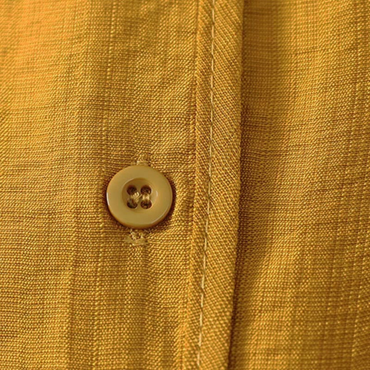 Buddha Stones Chemises à manches longues unies à boutons pour femmes, style minimaliste décontracté d'été - image 4