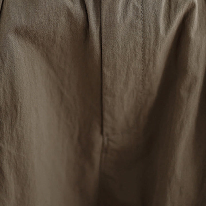 Pantalon femme Buddha Stones décontracté, couleur unie, avec un bouton et taille élastique, poches - image 7