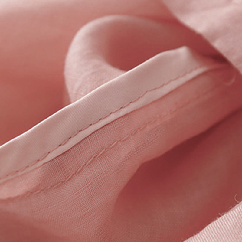 Chemise décontractée pour femme Buddha Stones à manches courtes et col en V orné de fleurs brodées - image 5