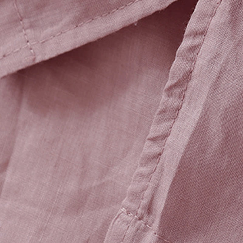 Chemise décontractée pour femme Buddha Stones à manches courtes et col en V orné de fleurs brodées - image 11
