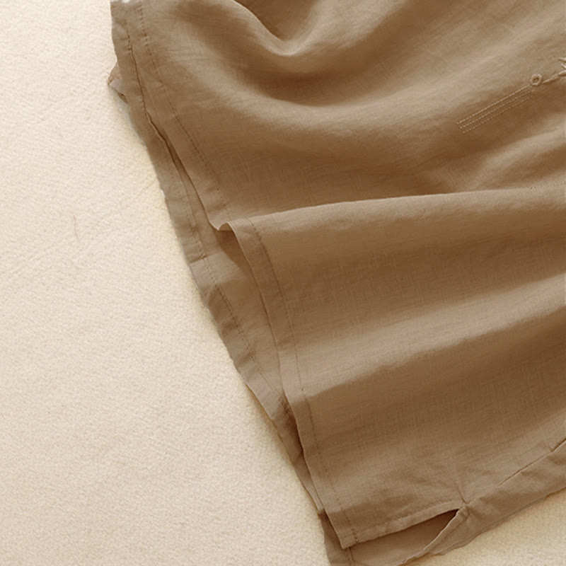 Chemise décontractée pour femme Buddha Stones à manches courtes et col en V orné de fleurs brodées - image 17
