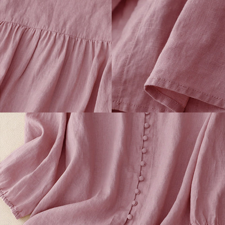 Chemise à manches longues pour femme avec motif de Buddha Stones en V - image 2