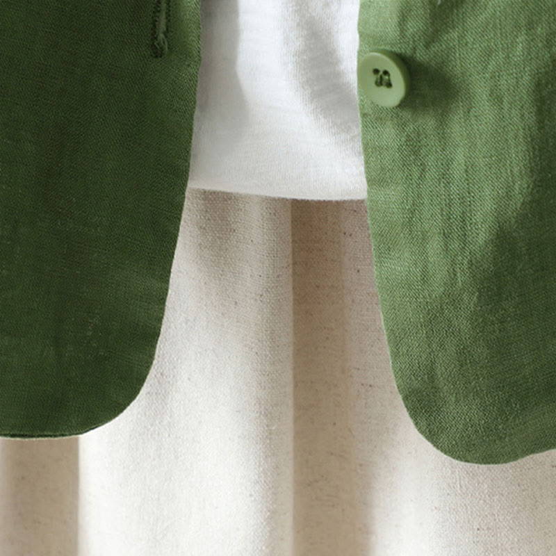 Veste femme à col en V, couleur unie, avec poches, Buddha Stones - image 20