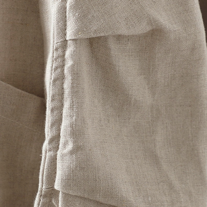 Veste femme à col en V, couleur unie, avec poches, Buddha Stones - image 2