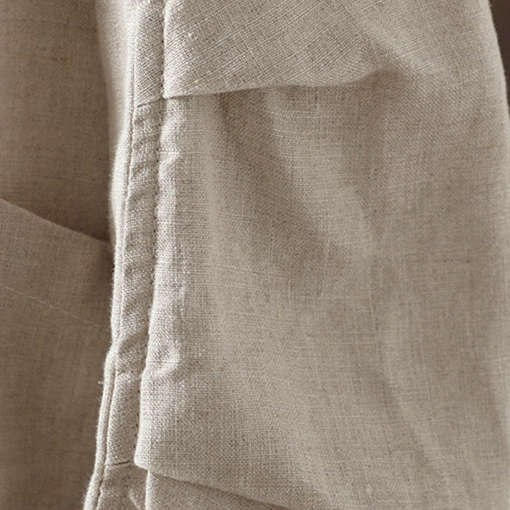Veste femme à col en V, couleur unie, avec poches, Buddha Stones - image 2