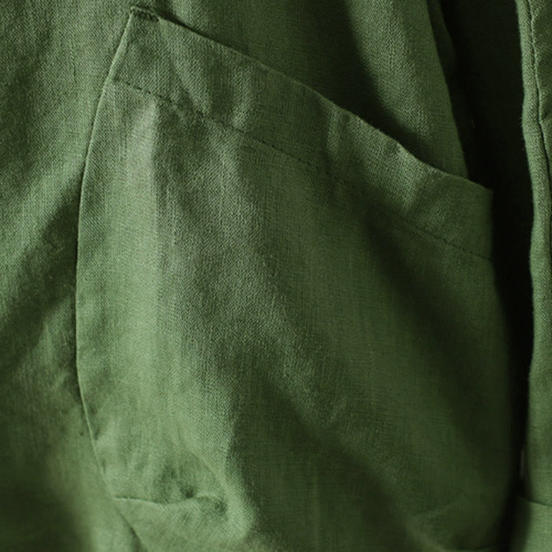 Veste femme à col en V, couleur unie, avec poches, Buddha Stones - image 21