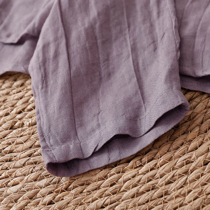 Buddha Stones Kimono d'été bohème décontracté pour femme, à cordon de serrage et motif froissé, couleur unie - image 25