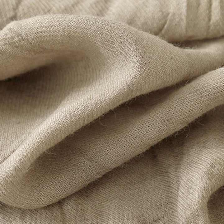 Buddha Stones Kimono d'été bohème décontracté pour femme, à cordon de serrage et motif froissé, couleur unie - image 9