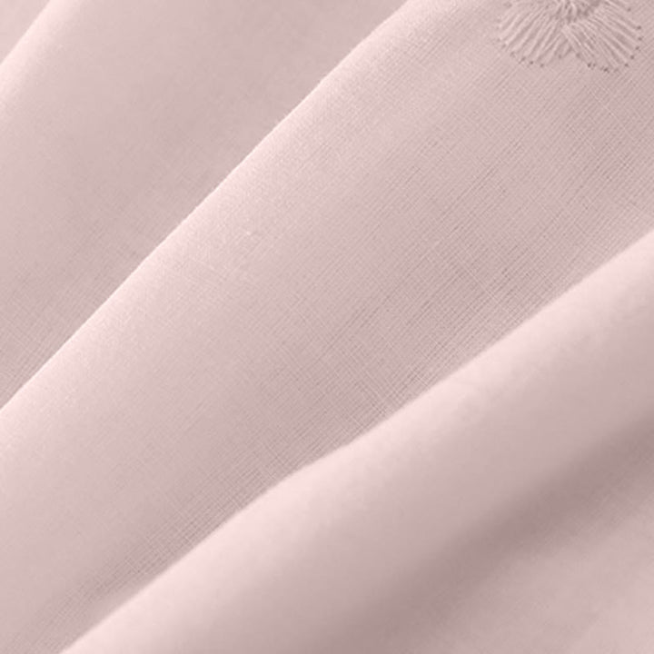 Buddha Stones Robe d'été décontractée à broderies florales, col rond, manches trois-quarts et poches pour femme - image 16