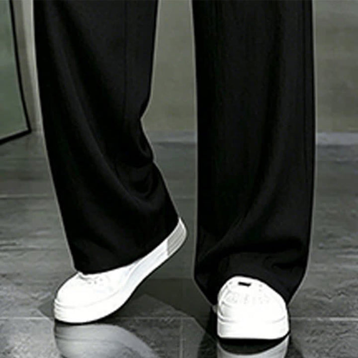 Buddha Stones Pantalon long uni décontracté printemps-été à cordon de serrage, coupe droite, avec poches - image 12
