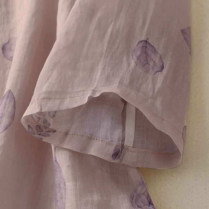 Chemise à manches trois-quarts pour femme avec motif de broderie de Buddha Stones - image 8