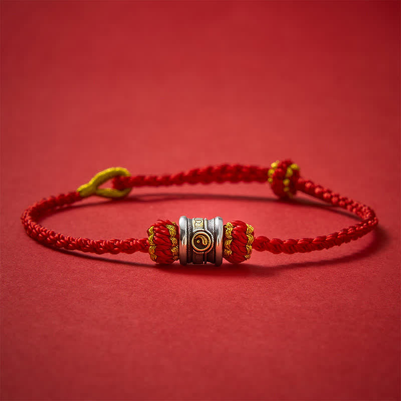 Buddha Stones Bracelet d'harmonie Yin Yang en cuivre et fil rouge - image 17