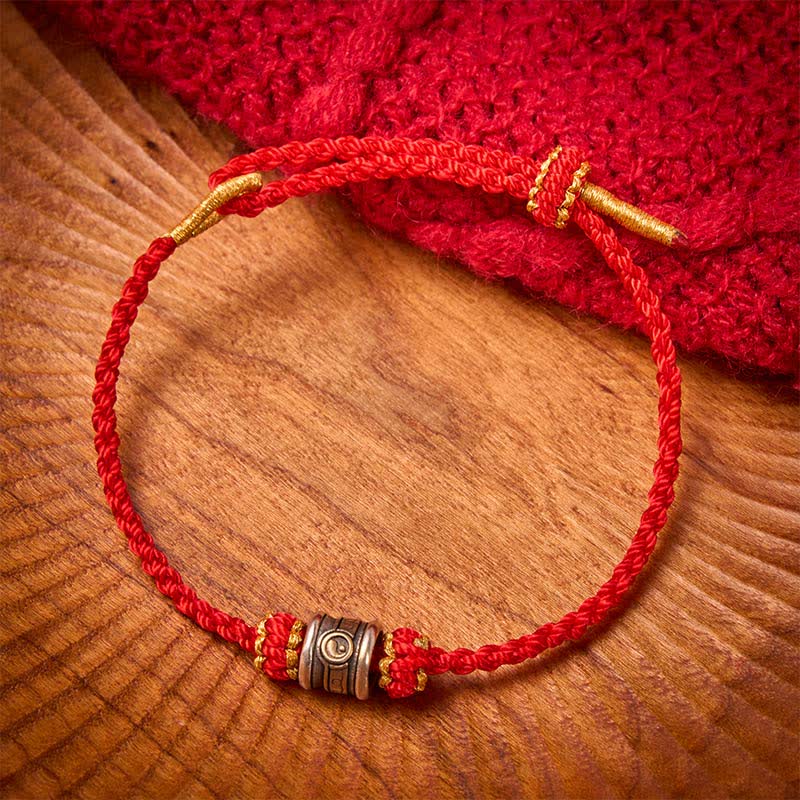 Buddha Stones Bracelet d'harmonie Yin Yang en cuivre et fil rouge - image 3